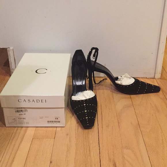 Casadei Suede heels with ankle strap IN BOX - Picture 2 of 4